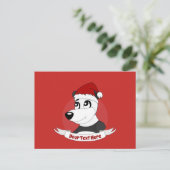 Postale Carte de Noël avec ours panda mignon (Debout devant)