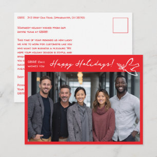 Postale Carte de Noël avec photo personnalisée Business Si