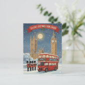 Postale Carte de Noël avec salutations de Londres (Debout devant)