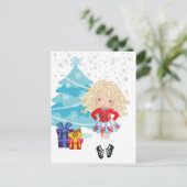 Postale Carte de Noël Blond Irish Dancer (Debout devant)