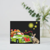 Postale Carte de Noël Bulldog français Noël (Debout devant)