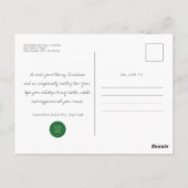 Postale Carte de Noël camionnette aquarelle rouge classiqu (Dos)