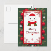 Postale Carte de Noël charmante (Devant / Derrière)