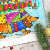 Postale Carte de Noël Chien Mignon