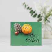 Postale Carte de Noël de basket-ball  (Debout devant)