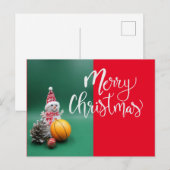 Postale Carte de Noël de basket-ball (Devant / Derrière)