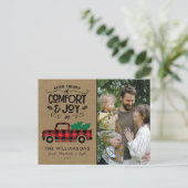 Postale Carte de Noël de Camion à Buffalo Rouge (Debout devant)