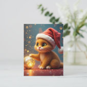 Postale Carte de Noël de chat (Debout devant)