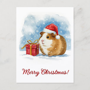 Postale Carte de Noël de cochon d'Inde