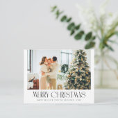 Postale Carte de noël de famille simple et tendance (Debout devant)