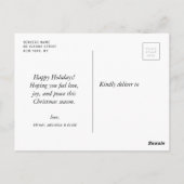 Postale Carte de noël de famille simple et tendance (Dos)