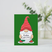 Postale Carte de Noël de gnome joyeux Noël (Debout devant)