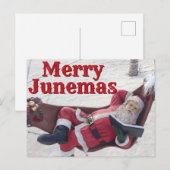Postale Carte de Noël de Junemas Santa (Devant / Derrière)