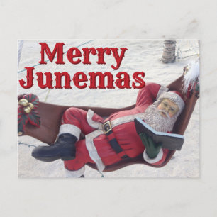 Postale Carte de Noël de Junemas Santa