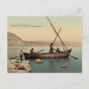 Postale Carte de Noël de la Bible en aquarelle de Galilée