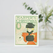 Postale Carte de Noël de la couverture du magazine Harper (Debout devant)