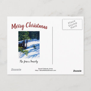 Postale Carte de Noël de la montagne Colorado