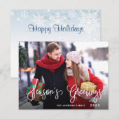 Postale Carte de Noël de la saison moderne (Devant / Derrière)