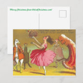 Postale Carte de Noël de la Terrifiant Dancing Food (Devant / Derrière)