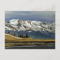 Carte de Noël de neige d'hiver de montagne du Colo