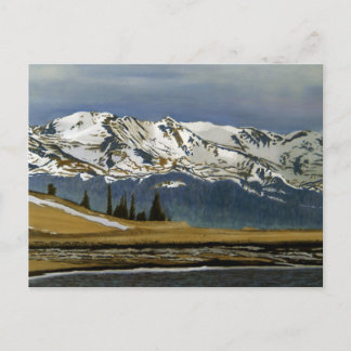 Postale Carte de Noël de neige d'hiver de montagne du Colo