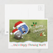 Postale Carte de Noël de piste et de terrain (Devant / Derrière)