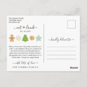 Postale Carte de Noël de recette (Dos)