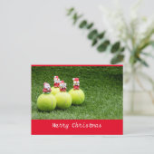 Postale Carte de Noël de tennis (Debout devant)