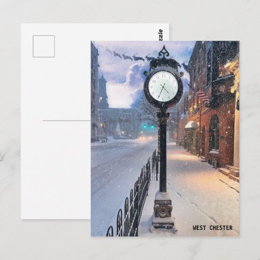 Postale Carte de Noël de West Chester (Devant / Derrière)
