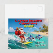 Postale Carte de Noël des îles Caïmans (Devant / Derrière)