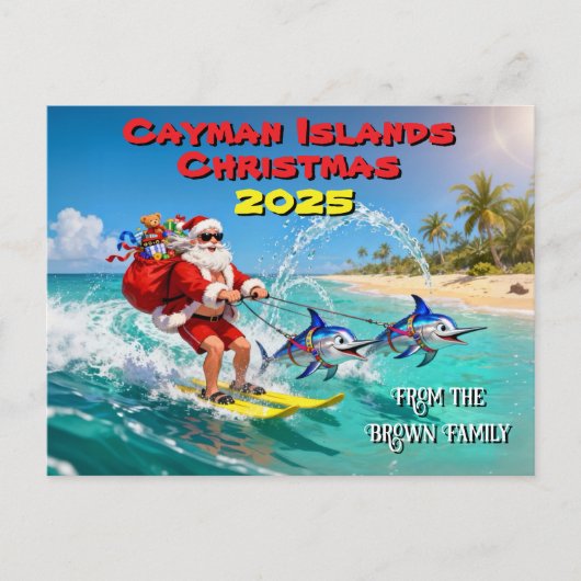 Postale Carte de Noël des îles Caïmans (Devant)