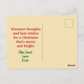 Postale Carte de Noël des Rois Mages (Dos)