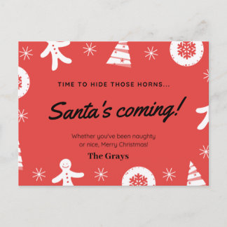 Postale Carte de Noël drôle humoristique