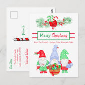 Postale Carte de Noël Festive Personnalisée (Devant / Derrière)