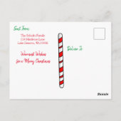 Postale Carte de Noël Festive Personnalisée (Dos)