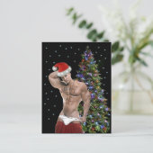 Postale Carte de Noël Hunk Buff Père Noël (Debout devant)