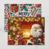 Postale Carte de Noël joyeuse (Devant / Derrière)