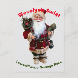 Postale Carte de Noël joyeux en polonais Wesołych Świąt