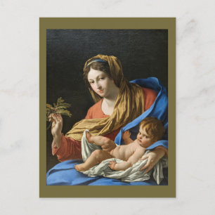 Postale Carte de Noël Madonna et Enfant