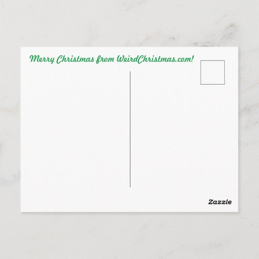 Postale Carte de Noël Mammoth et Dinotherium (Dos)