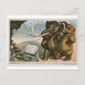 Postale Carte de Noël Mammoth et Dinotherium (Devant)
