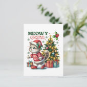 Postale Carte de Noël Meowy (Debout devant)