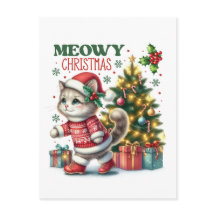 Carte de Noël Meowy