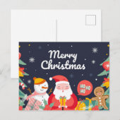 Postale Carte de Noël mignonne (Devant / Derrière)