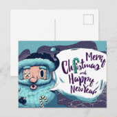 Postale Carte de Noël mignonne (Devant / Derrière)