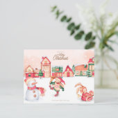Postale Carte de Noël mignonne (Debout devant)