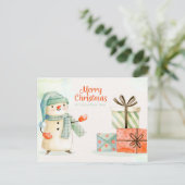 Postale Carte de Noël mignonne (Debout devant)