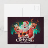 Postale Carte de Noël mignonne (Devant / Derrière)