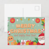 Postale Carte de Noël mignonne (Devant / Derrière)