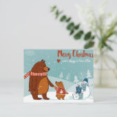 Postale Carte de Noël mignonne (Debout devant)